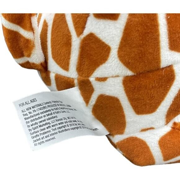 Kohls Cares Giraffe Plush Stuffed Animal Toy 13" Sitting Soft Polyester For Kids - Picture 7 of 10